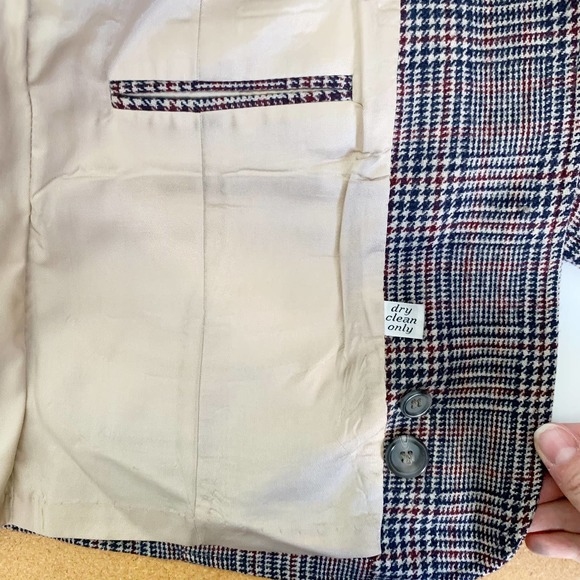 Pendleton Vintage Pure Virgin Wool Houndstooth Blazer Jacket Women's Size 12 - Picture 7 of 11